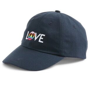 NWT BP. Nordstrom Dad Baseball Cap Navy Peace Love Embroidered Women’s O/S